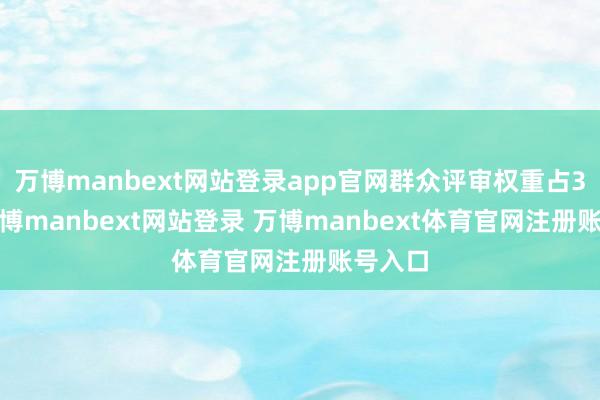 万博manbext网站登录app官网群众评审权重占30%-万博manbext网站登录 万博manbext体育官网注册账号入口