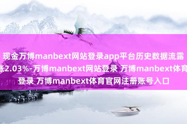 现金万博manbext网站登录app平台历史数据流露该基金近1个月高涨2.03%-万博manbext网站登录 万博manbext体育官网注册账号入口